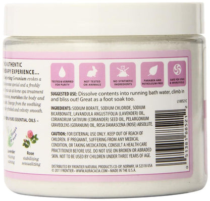 Aura Cacia Aromatherapy Mineral Bath, Comforting Geranium