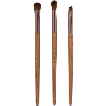 CALA - Dark bamboo eye makeup brushes (3 pieces)