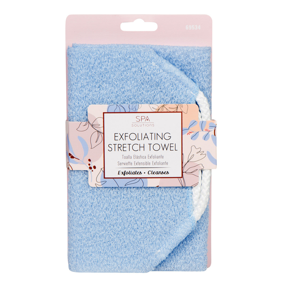 CALA EXFOLIATING STRETCH TOWEL: BABY BLUE