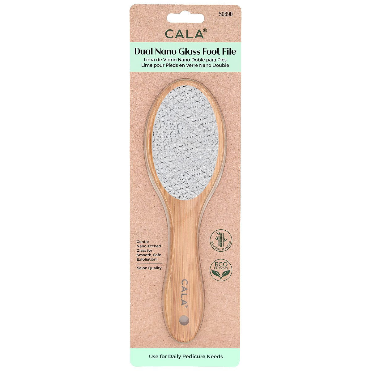 CALA DUAL NANO GLASS FOOT FILE (BAMBOO)