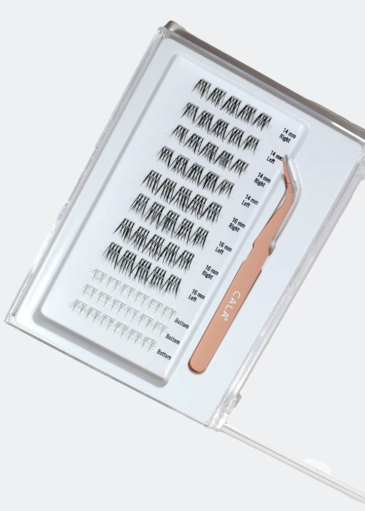 CALA Baddie Lashes Flirty Pre-Glued Lash Clusters, 58 Clusters