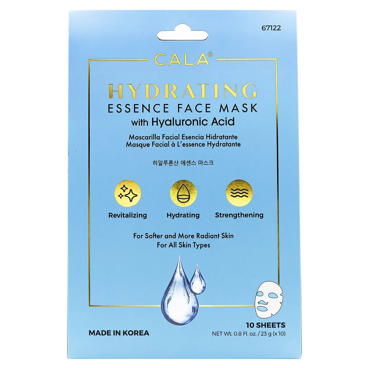Cala Hydrating Essence Facial Mask: Hyaluronic Acid (10 pks)