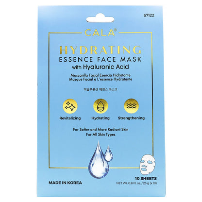Cala Hydrating Essence Facial Mask: Hyaluronic Acid (10 pks)