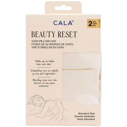 CALA BEAUTY RESET SATIN PILLOWCASE: IVORY (2PC)
