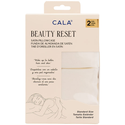 CALA BEAUTY RESET SATIN PILLOWCASE: IVORY (2PC)