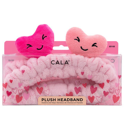 CALA Plush Headband, Pink Heart