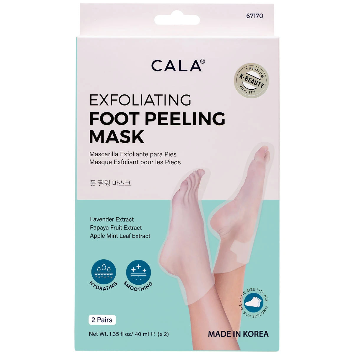 CALA Exfoliating Foot Peeling Mask 2pk