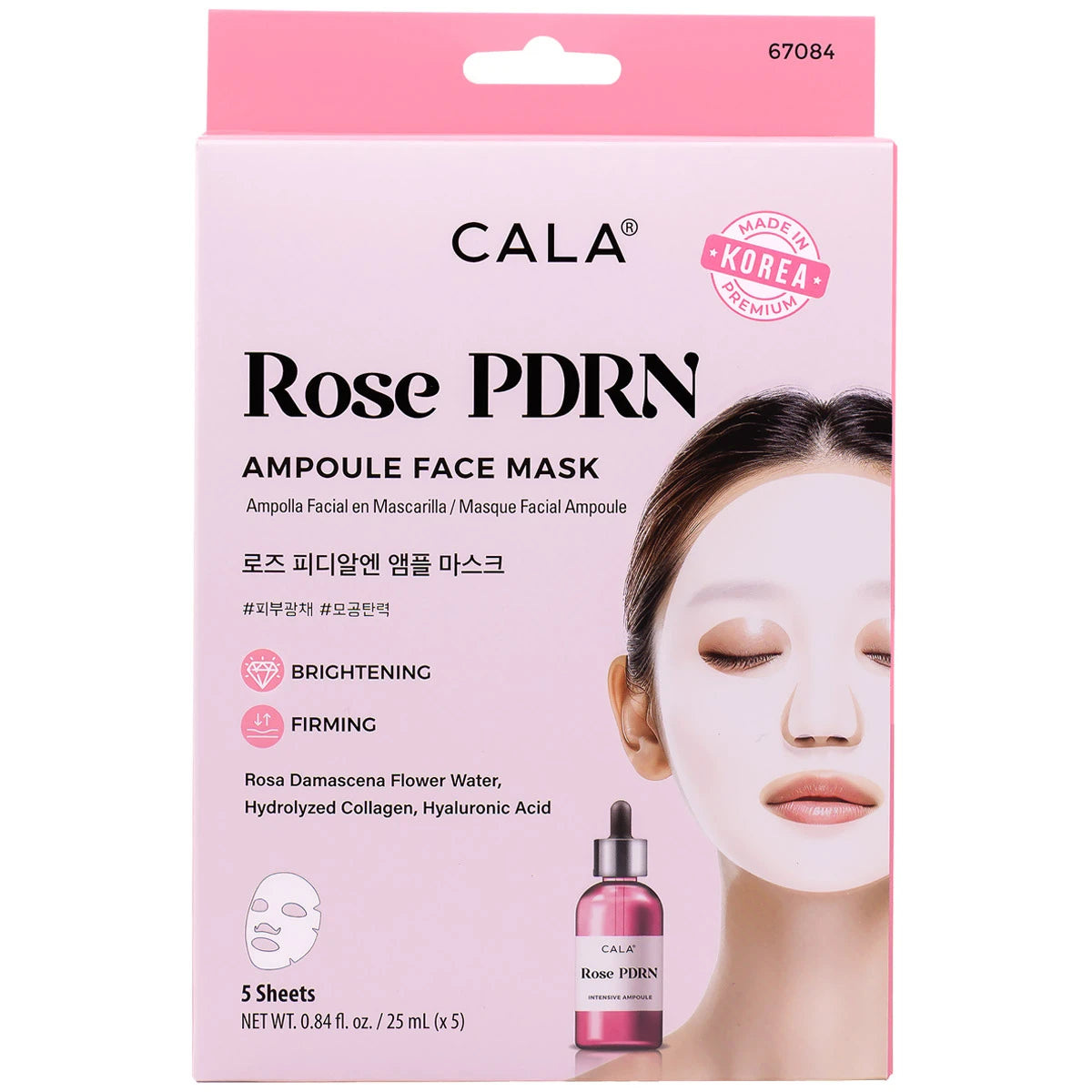 CALA Rose PDRN Ampoule Face Mask, 5 Count