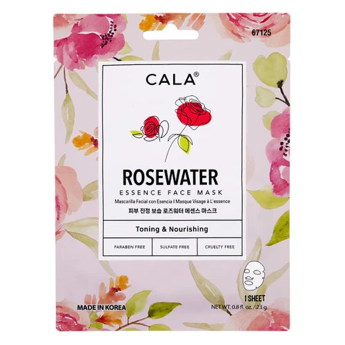 Cala Nourishing Essence Facial Mask: Rosewater (10 pks)