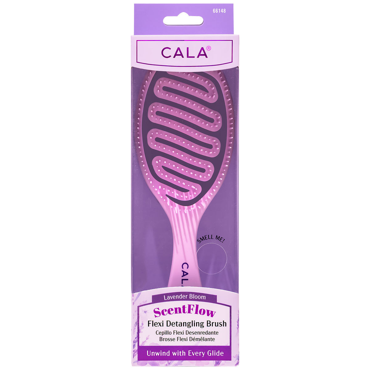 CALA SCENTFLOW FLEXI DETANGLING BRUSH: LAV BLOOM