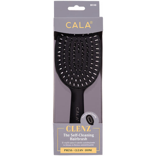 CALA CLENZ: SELF-CLEANING HAIRBRUSH (BLACK)