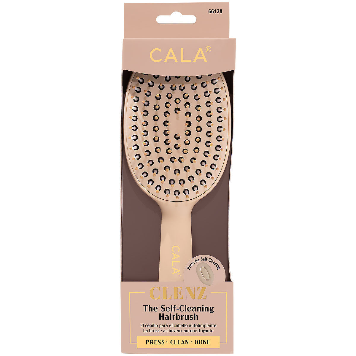 CALA CLENZ: SELF-CLEANING HAIRBRUSH (NUDE)