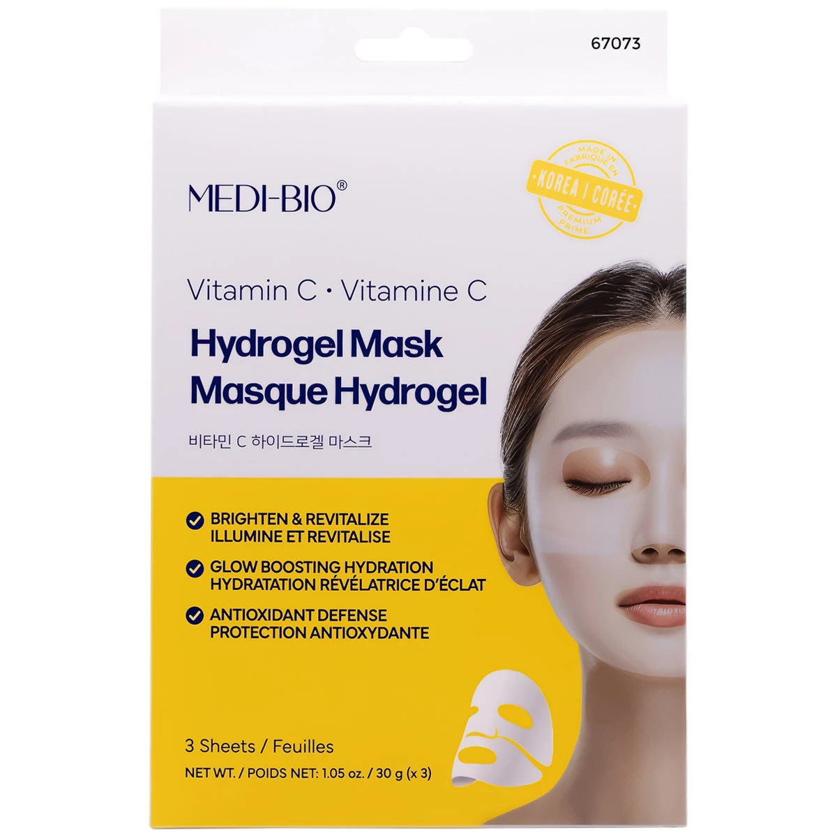 Cala MEDI-BIO Vitamin C Hydrogel Mask, 3 Sheets