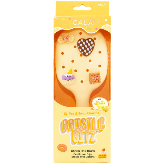 CALA BRISTLE BITZ CHARM HAIR BRUSH: YELLOW