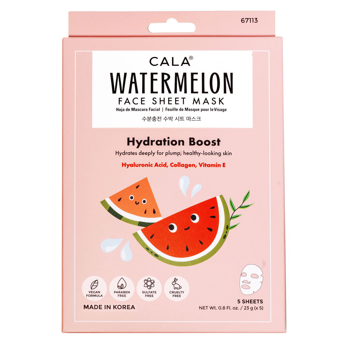 CALA's Watermelon Face Sheet Mask