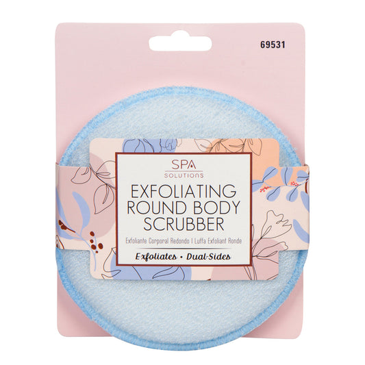 CALAEXFOLIATING ROUND BODY SCRUBBER: BABY BLUE