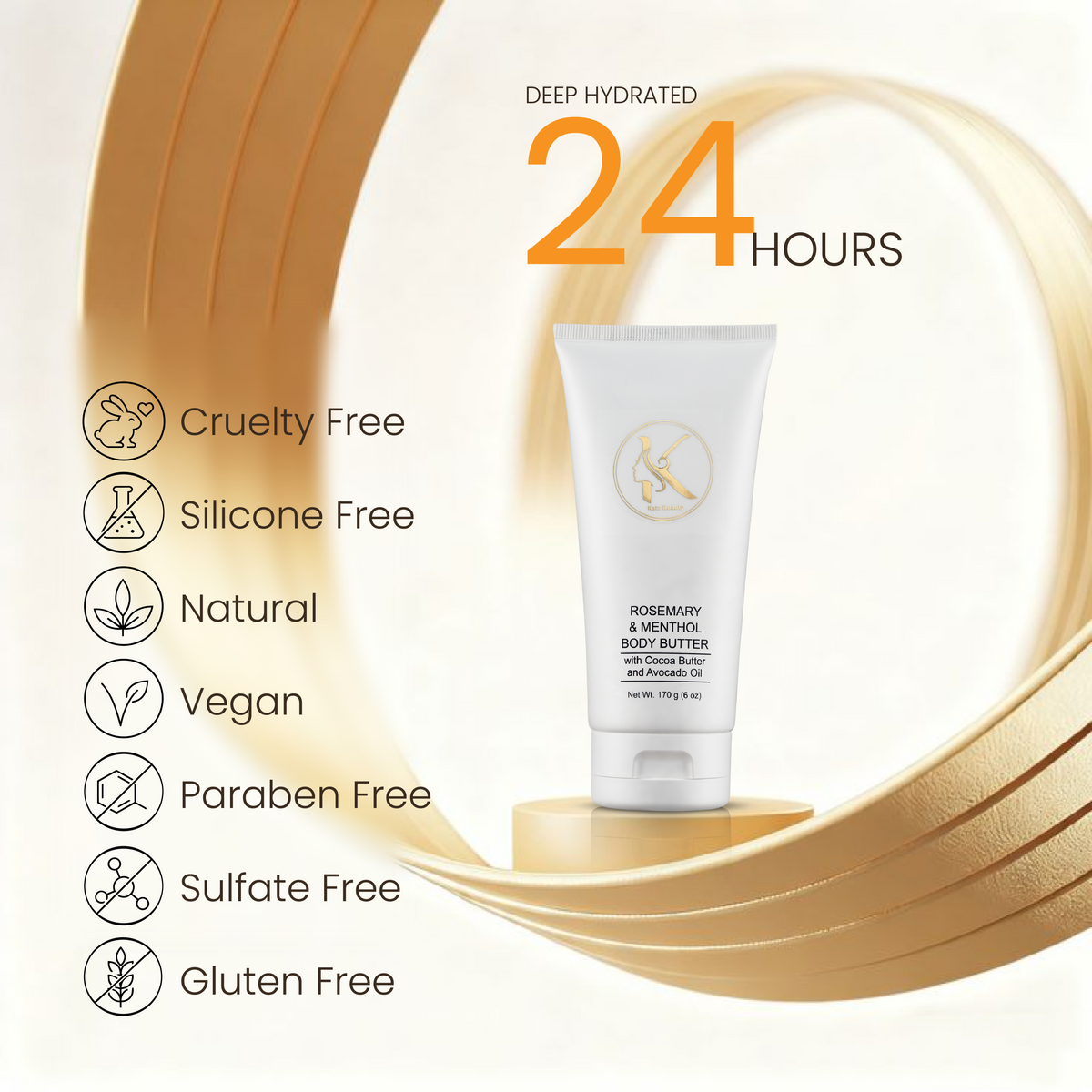Katz Beauty Rosemary & Menthol Body Butter – Deep Hydration & Anti-Aging