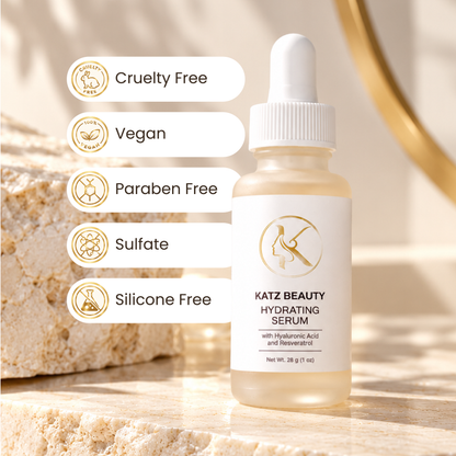Katz Beauty Hydrating Serum with Hyaluronic Acid & Resveratrol, 1 fl oz
