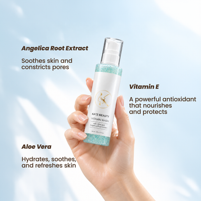 Katz Beauty Vitamin Wash with Aloe & Angelica Root – Hydrating & Nourishing Cleanser