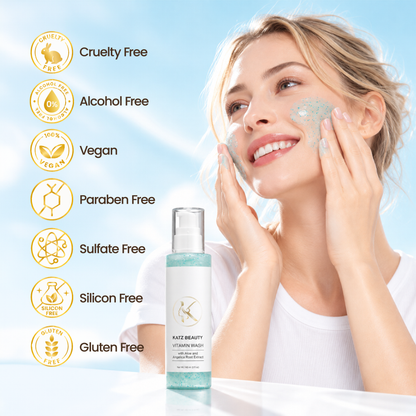 Katz Beauty Vitamin Wash with Aloe & Angelica Root – Hydrating & Nourishing Cleanser