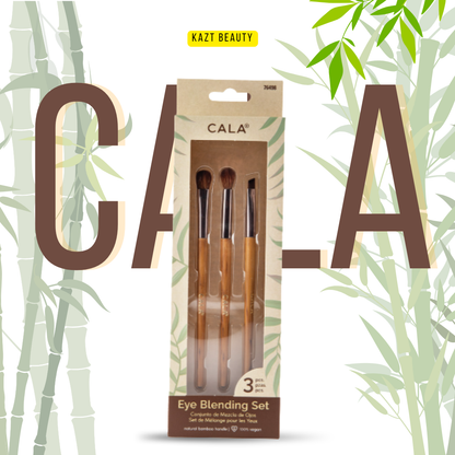 CALA - Dark bamboo eye makeup brushes (3 pieces)