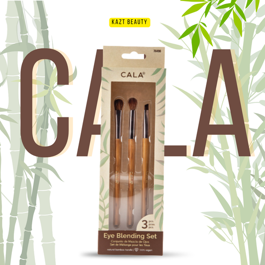 CALA - Dark bamboo eye makeup brushes (3 pieces)