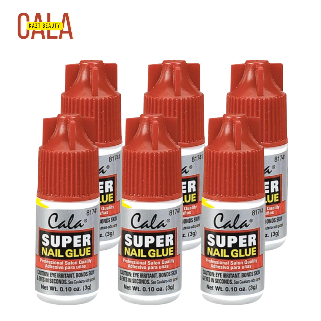 CALA Super Nail Glue, Professional Salon Quality, 3g, Pack of 6