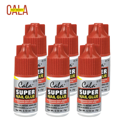 CALA Super Nail Glue, Professional Salon Quality, 3g, Pack of 6