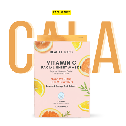 Beauty Topic Vitamin C Facial Mask, 5 Sheets