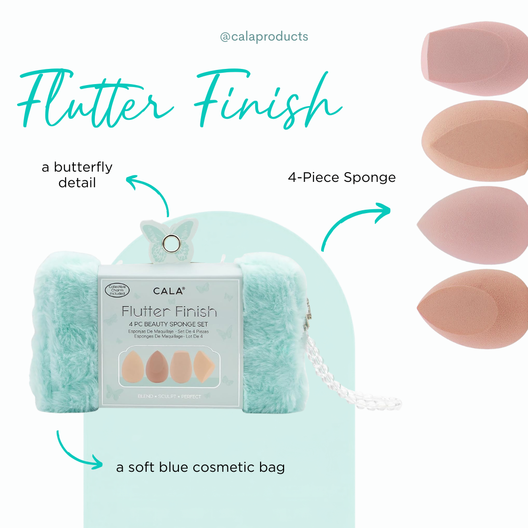 CALA FLUTTER FINISH BLENDING SPONGE SET (4PCS)