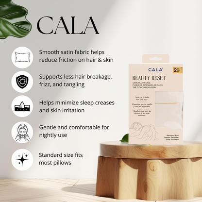 CALA BEAUTY RESET SATIN PILLOWCASE: IVORY (2PC)
