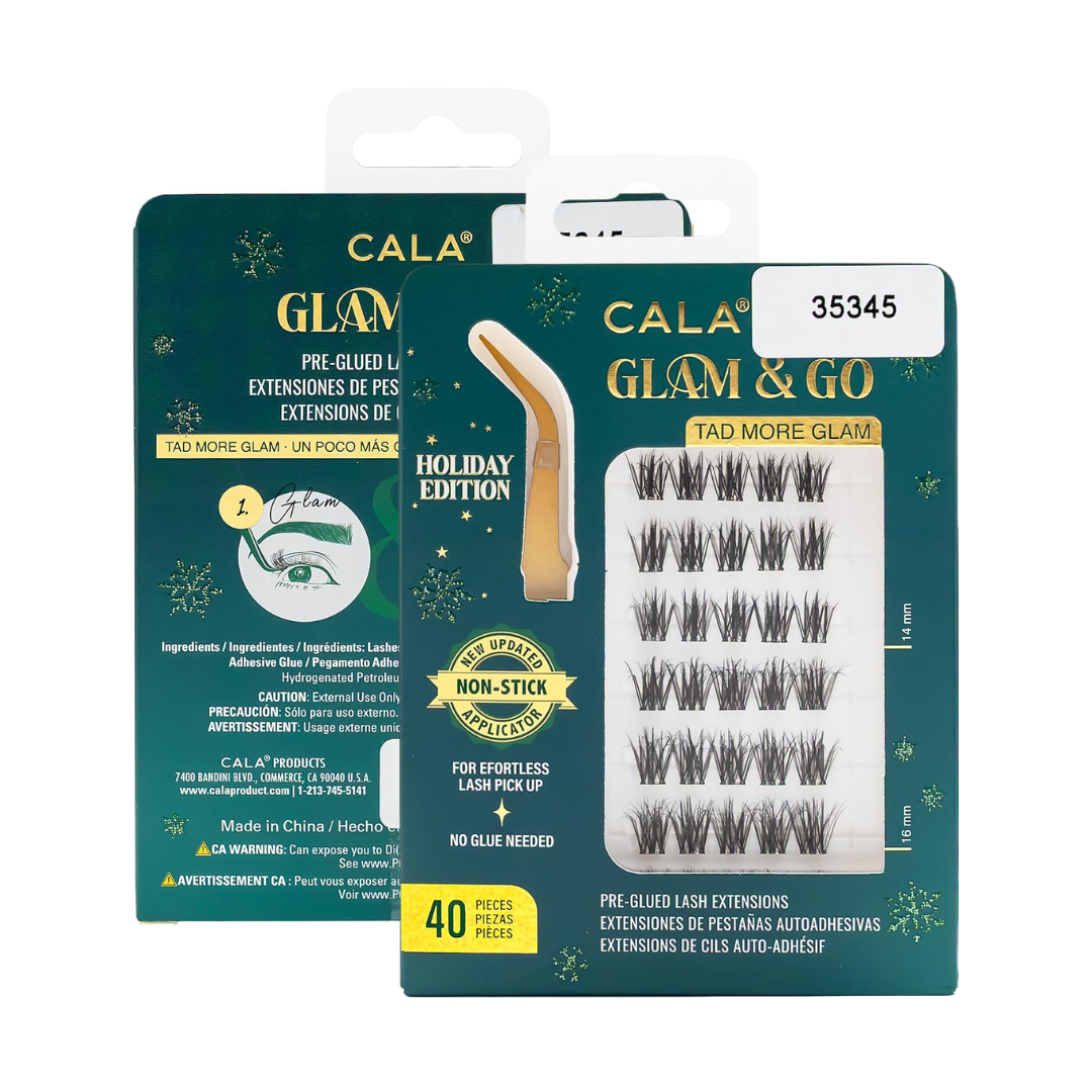CALA Glam & Go Pre-Glued Lash Clusters – Tad More Glam (Holiday Limited Edition) 40pc