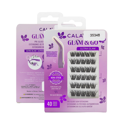 CALA Glam & Go Pre-Glued Lash Clusters – Ultra Glam (Holiday Limited Edition) 40pc
