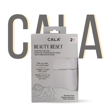 CALA BEAUTY RESET SATIN PILLOWCASE: STANDARD (2PC), GRAPHITE