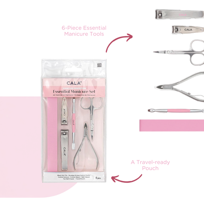 CALA EESSENTIAL Manicure Set 6PCS+Travel Pouch