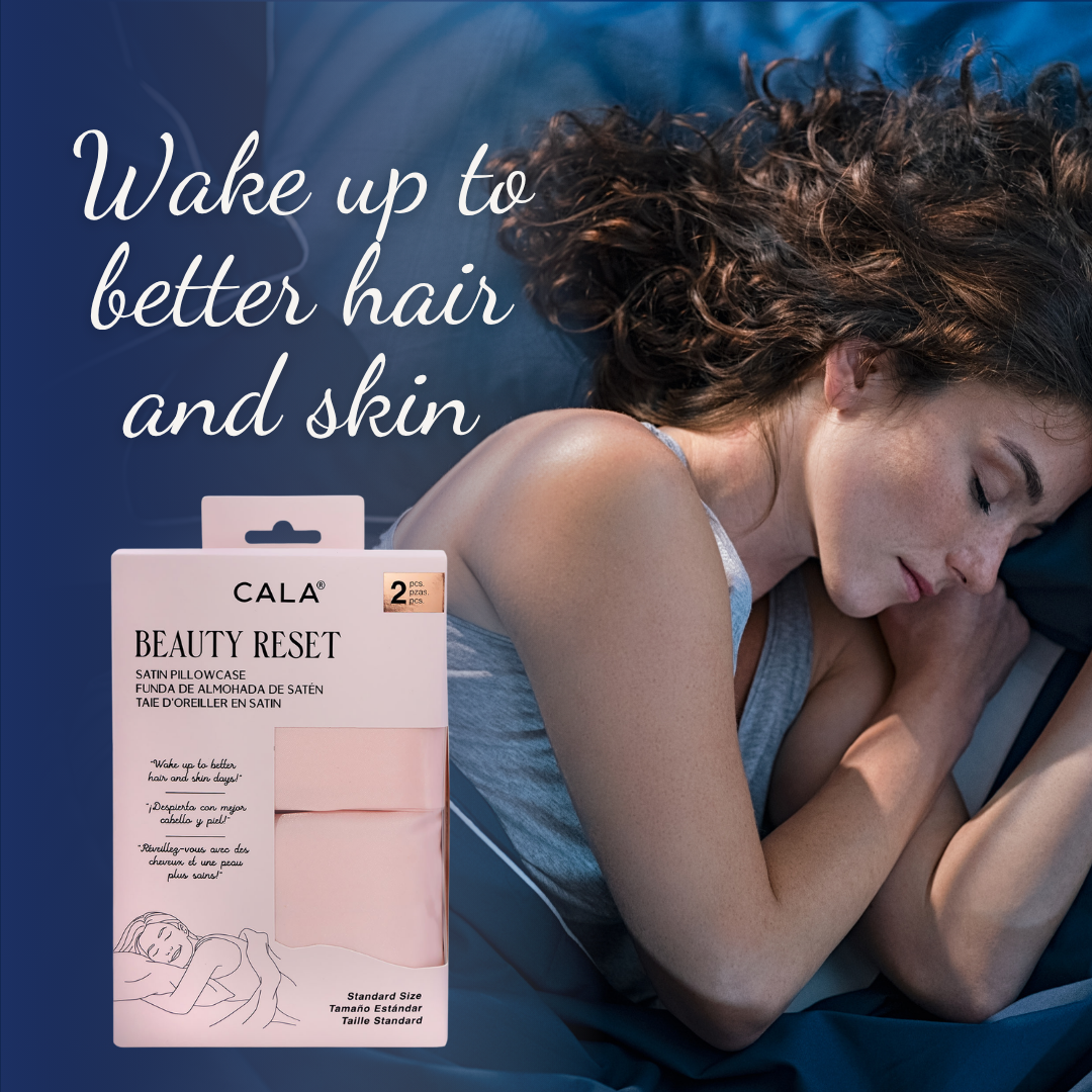 CALA BEAUTY RESET SATIN PILLOWCASE: STANDARD (2PC), BLUSH