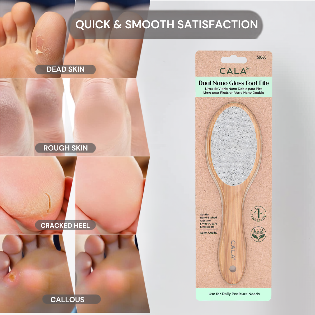 CALA DUAL NANO GLASS FOOT FILE (BAMBOO)