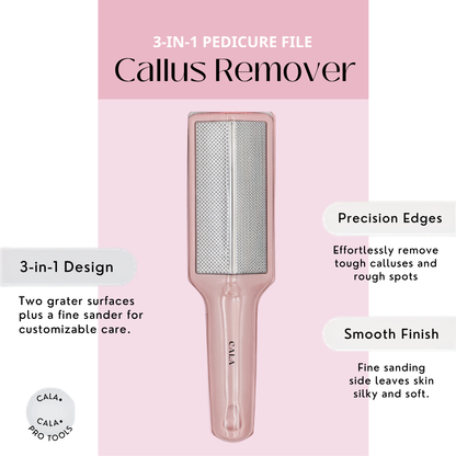 CALA 3-IN-1 PEDICURE FILE (PINK)