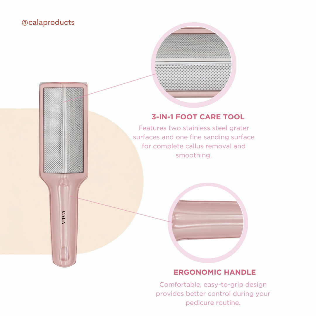 CALA 3-IN-1 PEDICURE FILE (PINK)