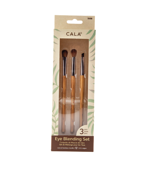 CALA - Dark bamboo eye makeup brushes (3 pieces)