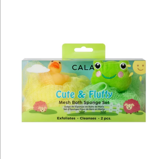 CALA Mesh Bath Sponge Set - Duck and Frog