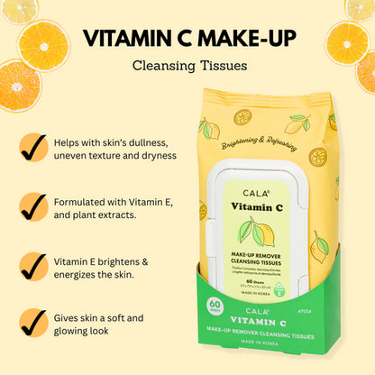 CALA Vitamin C Makeup Remover Cleansing Tissues 60 Sheets