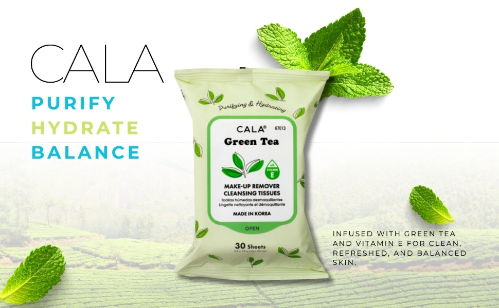 CALA Makeup Remover Cleansing Tissues: Green Tea (30 Sheets)