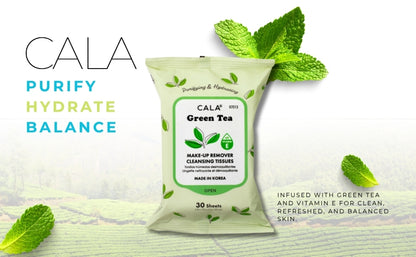 CALA Makeup Remover Cleansing Tissues: Green Tea (30 Sheets)