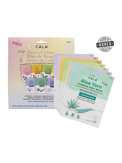 CALA 7 DAYS OF GLOW ESSENCE FACE MASKS(7PCS)
