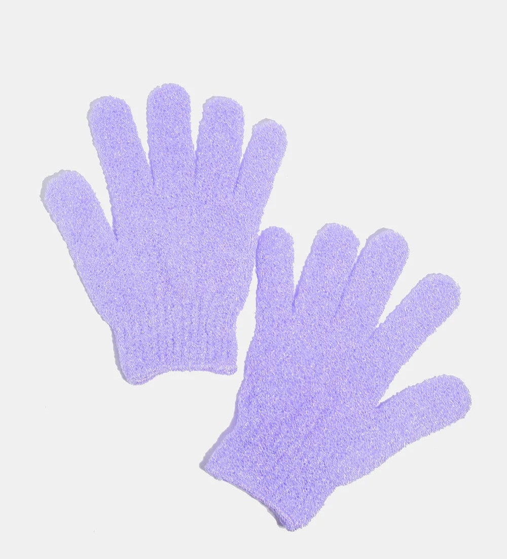 CALA EXFOLIATING Bath Gloves: PNK/LAV