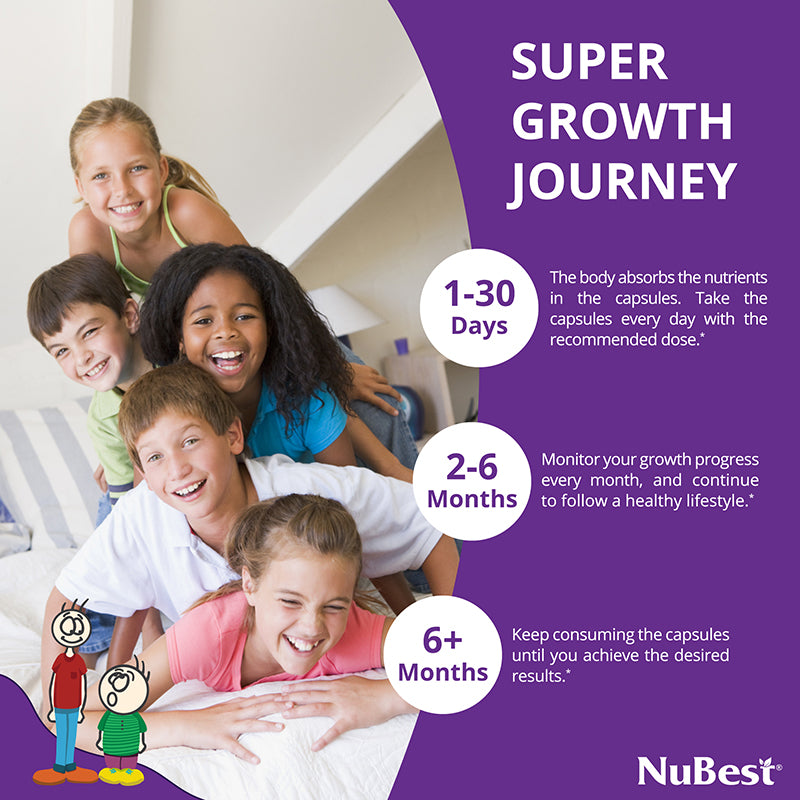 NuBest Tall 5+, Powerful Growth Formula, For Children (5+) and Teens Who Don't Drink Milk Daily, 60 Capsules (Pack of 1)