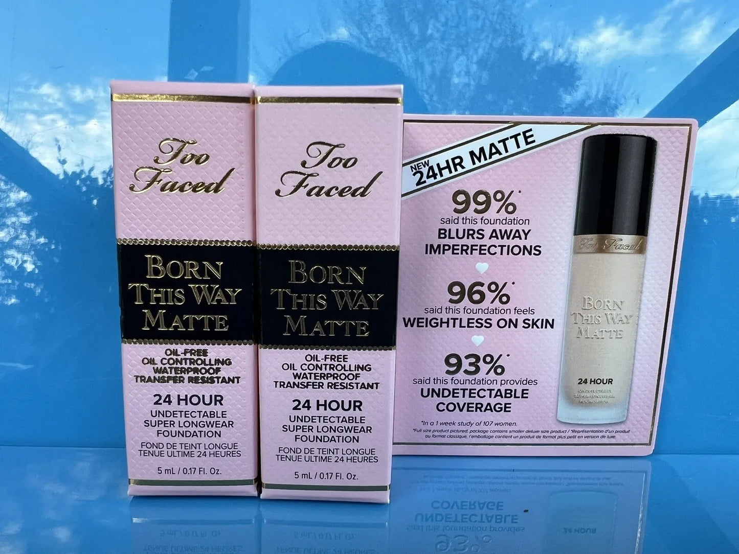 TOO FACED Born This Way Matte 24 Houe Foundation Snow - PACK OF 2 X 5ML