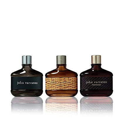 JOHN VARVATOS Gift Set 3 x 0.5 Oz EDT Splash JOHN VARVATOS, VINTAGE, ARTISAN MEN