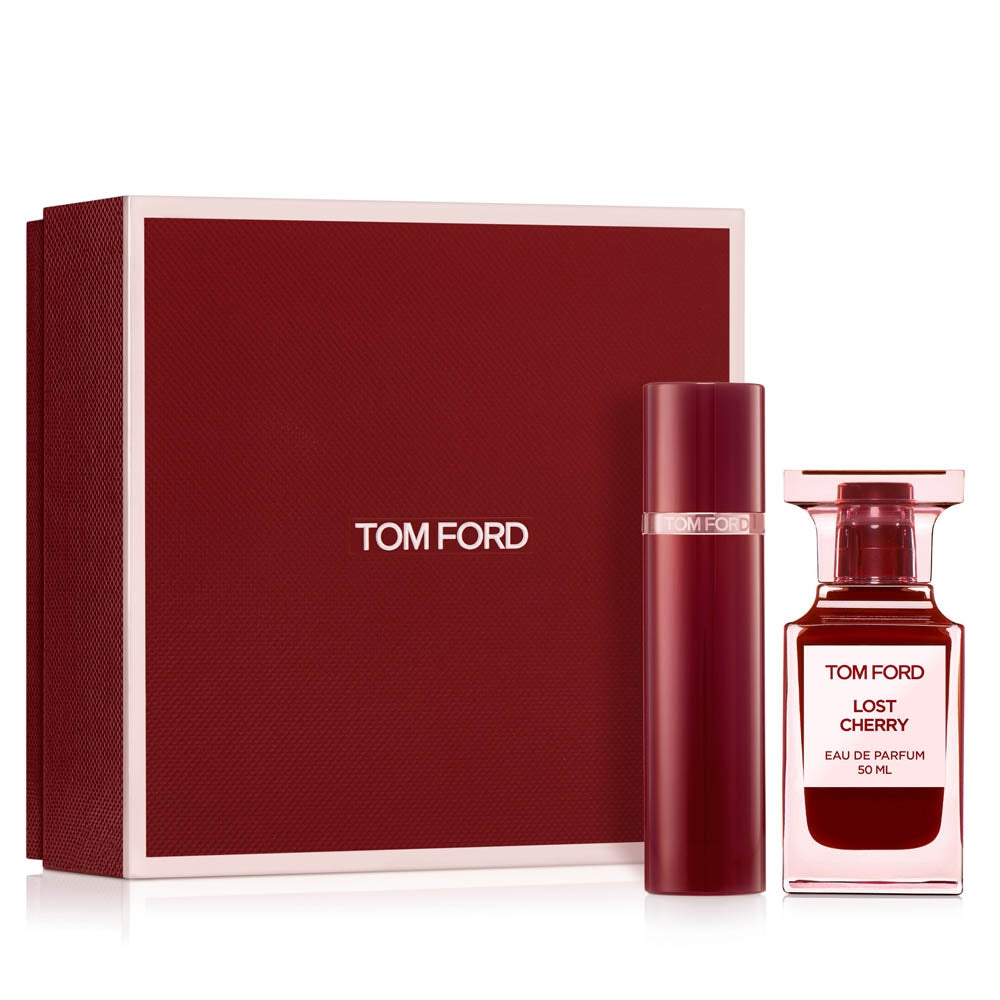 Tom Ford Lost Cherry Eau De Parfum 1.7oz 50ml + 10 ml Atomizer Spray Set NIB